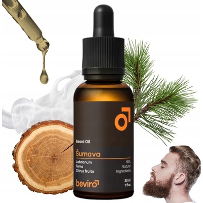 BEVIRO Vyživující olej na vousy s vůní Šumavy 30 ml