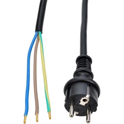 Solight flexo šnúra, 2.5m, 3 x 2.5mm2, gumová H07RN-F3, čierna