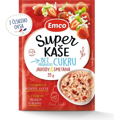Emco Super kaša jahody so smotanou 55g