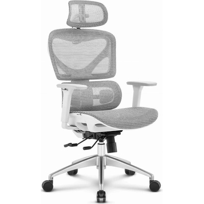 Hell's Chair HC-1056 Grey White MESH Premium