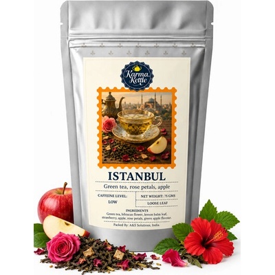 Karma Kettle Istanbul zelený čaj s jablkem a ibiškem 75 g