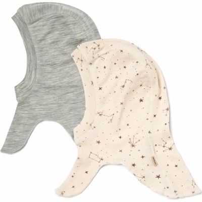 Kukla z merino vlny 2 kusy Felix Wheat krémová eggshell stars