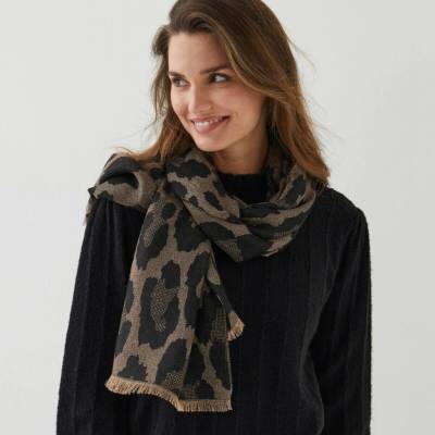 Blancheporte šála leopardí černá
