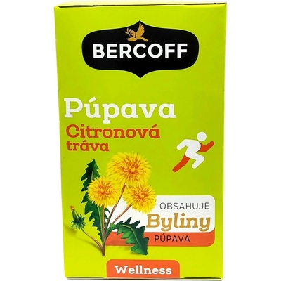 Bercoff PAMPELIŠKA a CITRÓNOVÁ TRÁVA bylinný čaj 30 g 20 ks