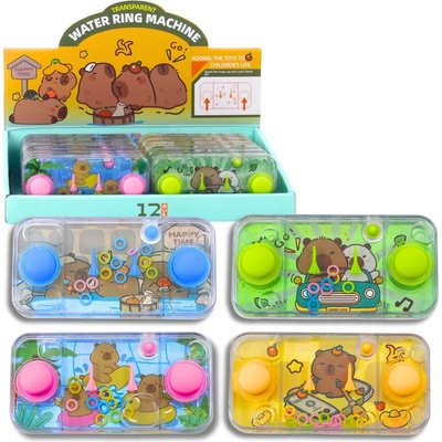 LEAN TOYS Vodná zručnostná hra s kapybarami – farebná krúžková hra