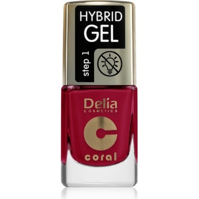 Delia Cosmetics Coral Nail Enamel Hybrid Gel gelový lak na nehty odstín 103 Juicy Raspberry 11 ml