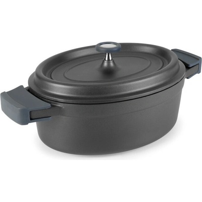 LACOR Cocottes 25935 – oválný hrnec, 6,3 l, 31 × 25 cm, černý