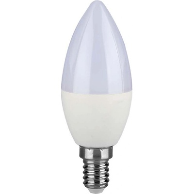 V-TAC LED žiarovka stmievateľná sviečka, E14, 5,5W, 470lm, Samsung Chip Denná biela