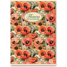 PIGNA Zošit Nature Flowers A4 šitý linka