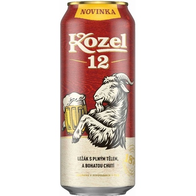 Velkopopovický Kozel 12 světlý ležák 4,8% 4x 6 0,5 l (plech)