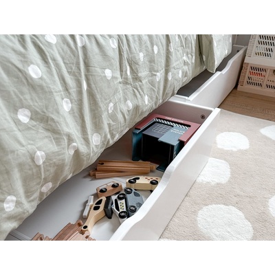 ELIS DESIGN Šuplík k domečkové posteli s plůtkem úložný prostor Bílá šuplíky 80 x 190 cm – Hledejceny.cz