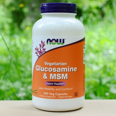 Now Foods Glucosamine & MSM Vegetarian 240 rostlinných kapslí