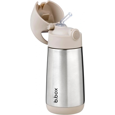 b.box Termoska na pití s brčkem 350 ml béžová