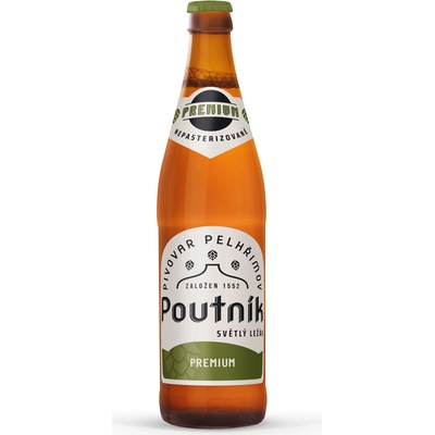 Poutník světlý ležák 12° 5% 0,5 l (sklo)