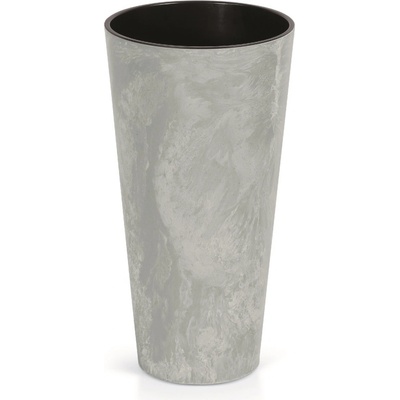 Prosperplast Květináč s vkladem TUBUS SLIM BETON EFFECT šedý 20 cm