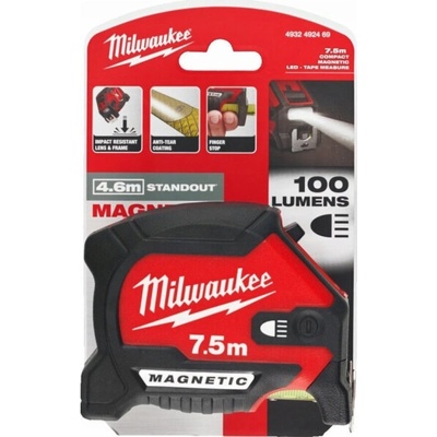 Milwaukee Magnetický svinovací metr s LED 7,5 m 4932492469