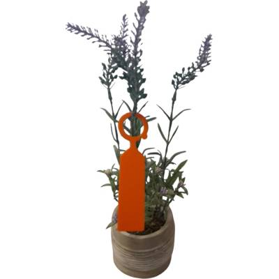 Záhradnícke odolné plastové štítky, 23 mm x 110 mm, Oranžová, Balenie - 50 ks