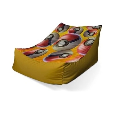 Sablio sedací vak lounge Pokemon ball Pattern 80 x 95 x 50 cm