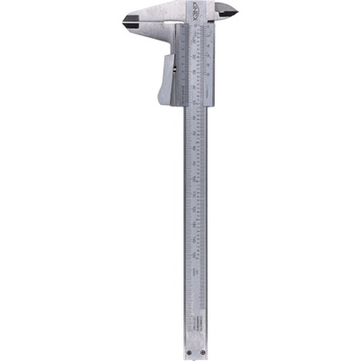 KINEX Posuvné měřítko 150 mm, 0,02 mm, aretace tlačítkem, mm+inch, monoblok, ČSN 25 1238, DIN 862