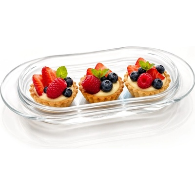 GastroKitchen Sklenená tácka na servírovanie - 21,3x9,8 cm | Gastrokitchen