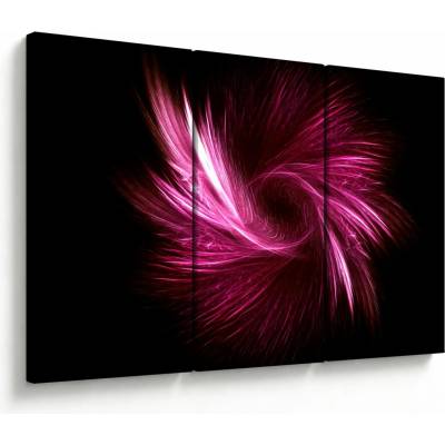 Obraz - Ružová abstrakcia, trojdielne 120x80 cm