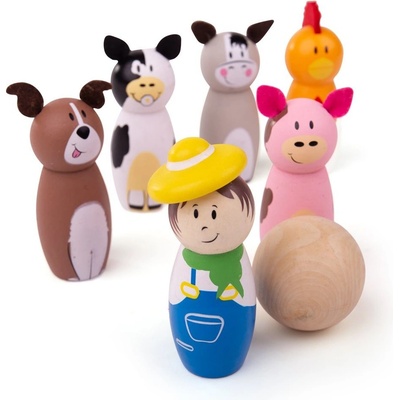 Bigjigs Toys Kuželky Farma – Hledejceny.cz