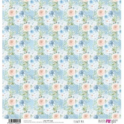 Scrapbookový papír KVĚTINOVÝ MIX - Scrap paper FLOWER MIX