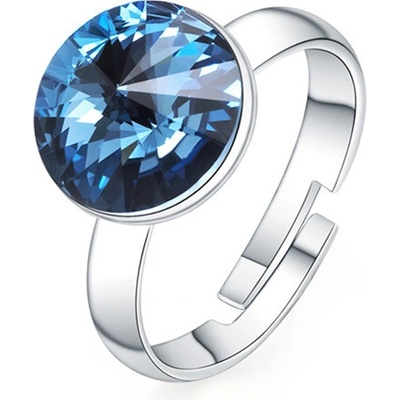 Glory Prsteň okrúhly Swarovski elements montana blue 020