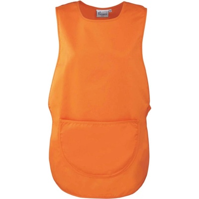 Premier Tabard zástěra s kapsou a zapínáním Clean oranžová
