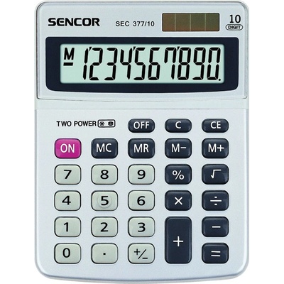 Sencor SEC 377 stolní kalkulačka displej 10 míst, 463290