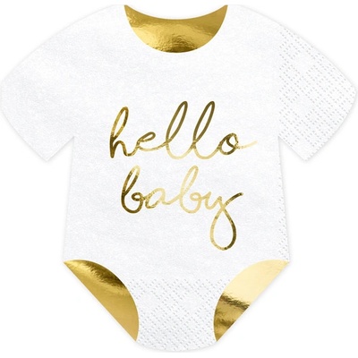 PartyDeco servítky hello baby 16x16cm 20ks