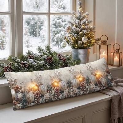 RAEBEL Svietiaca dekorácia vankúš na okno 6227 sivá Polyester UNI 18x85