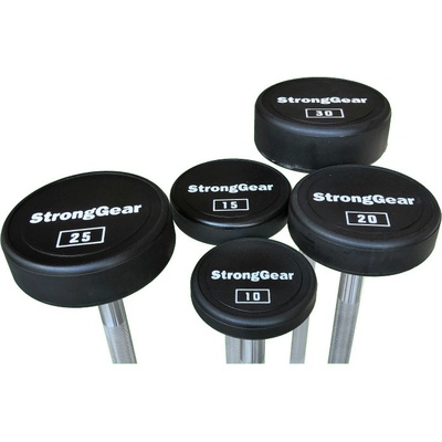 StrongGear Polyuretanová rovná bicepsová činka 22,5 kg