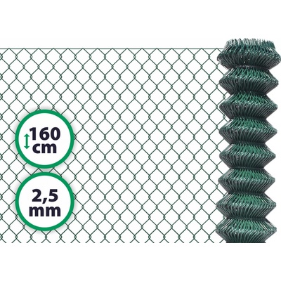 PILECKÝ Čtyřhranné pletivo IDEAL KOMPAKT 160 cm poplastované nezapletené 25 m zelené