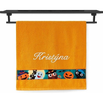 Povlečení Plus ručník se jménem na přání 50 x 100 cm strašidelný hrad oranžový – Hledejceny.cz