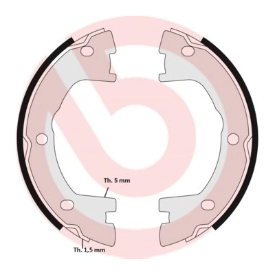 BREMBO Sada brzd. čeľustí parkov. brzdy SA6506