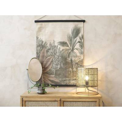 Nástěnná vintage mapa s palmou Palm Trees - 76*97 cm - Chic Antique