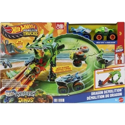 Mattel Hot Wheels Monster Trucks Dračí závodní dráha