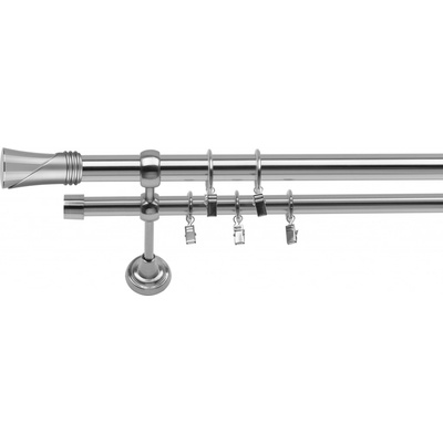 Dekodum Dvouřadá Garnýž Duncan 25/19 mm ocelový efekt 360 cm