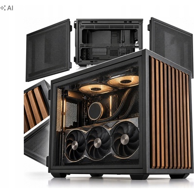 Lian Li DANs B4 Wood Edition Black G99.B4X-WD.00