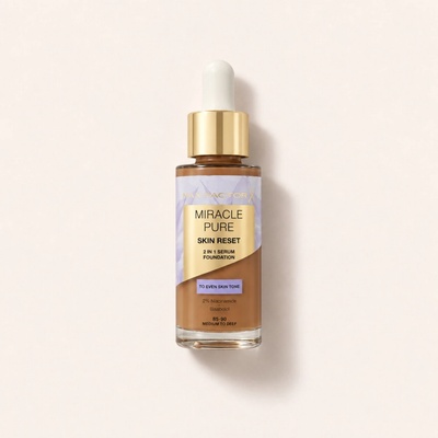 Max Factor Miracle Pure Skin Reset 2in1 Serum Foundation Make-up 85-90 Medium To Deep 30 ml