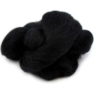 Ovčí rouno Merino česané 20 g – černá