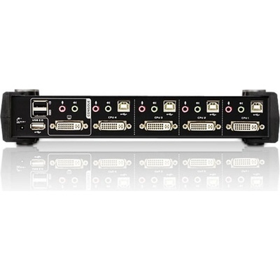 Aten CS-1784A DataSwitch elektronický 4:1 (kláv.,DVI,myš,audio 7.1) USB