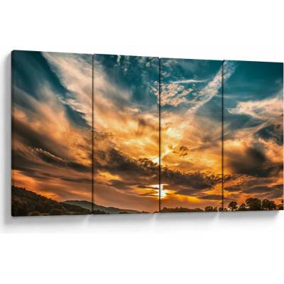 Obraz mračien, štvordielne 160x80 cm