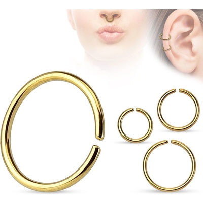 Šperky4U piercing do nosu kruh zlacený N0003-1007