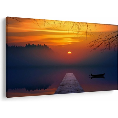 Obraz mostu při západu slunce, jednodílný 90x60 cm