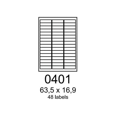 RAYFILM 63,5x16,9 univerzálne biele eco R0ECO0401A 100 list.