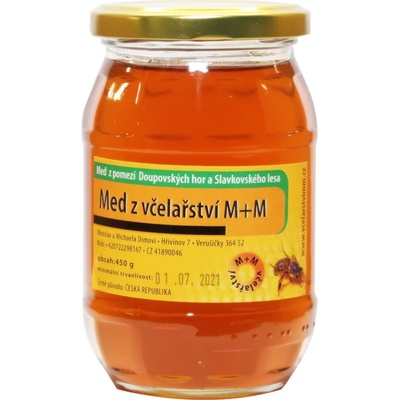 Včelařství M+M med střednětmavý 450 g