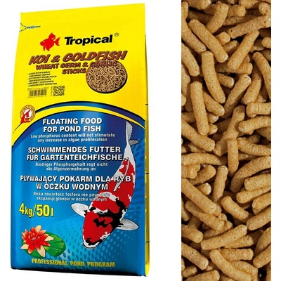 Tropical Pond Koi& Goldfish Wheat Germ & Garlic Sticks 11 l, 900 g