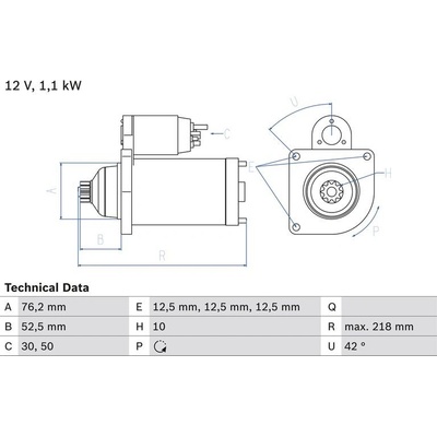 BOSCH 0 986 020 240 Startér (0986020240)